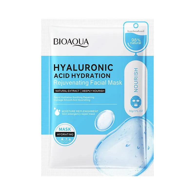 Bioaqua Hyaluronic Acid Facial Sheet Mask Hydration Rejuvenating Nourish